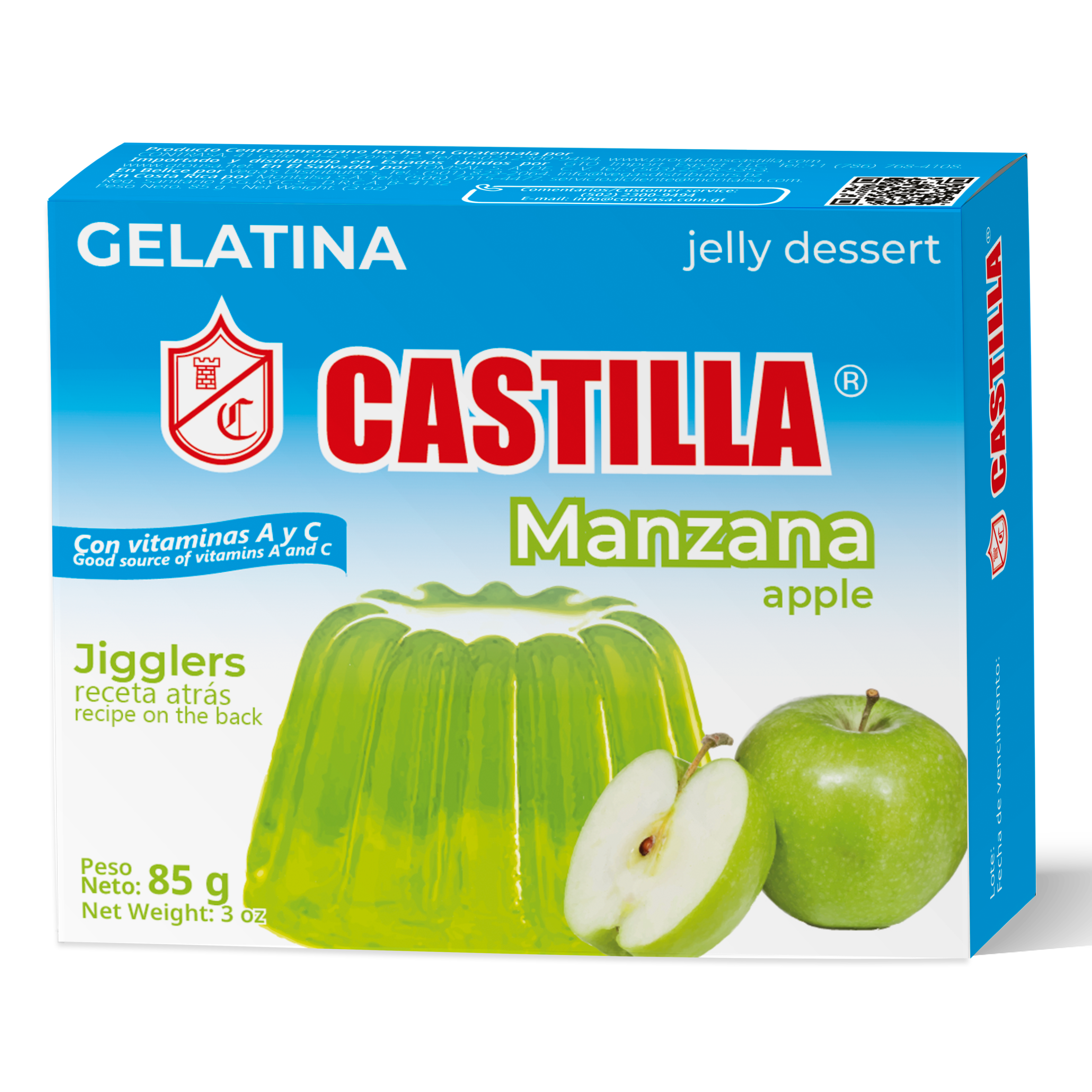 Gelatina Castilla Regular Manzana Verde 85g